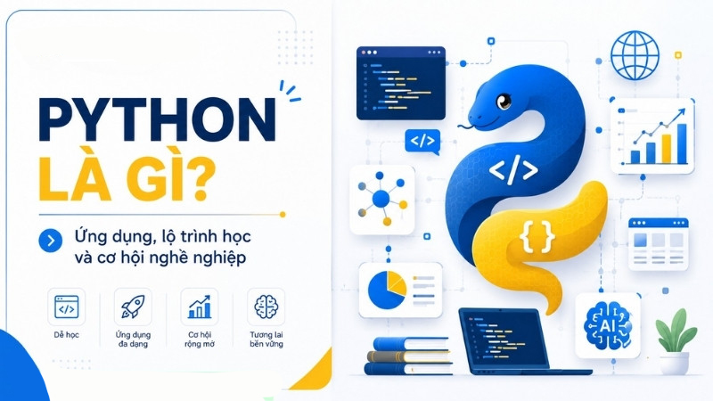 Python là gì? Ứng dụng, lộ trình học và cơ hội nghề nghiệp