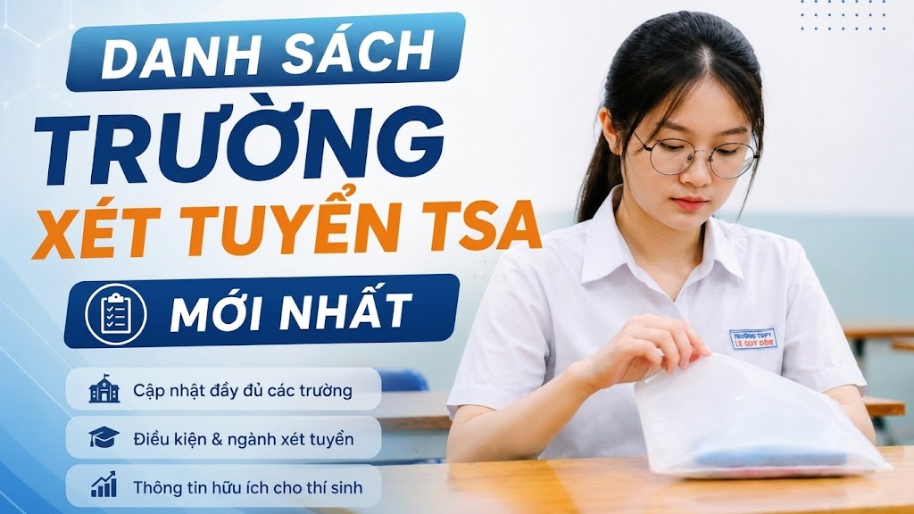 Danh sách các trường xét tuyển điểm TSA 2026 mới nhất