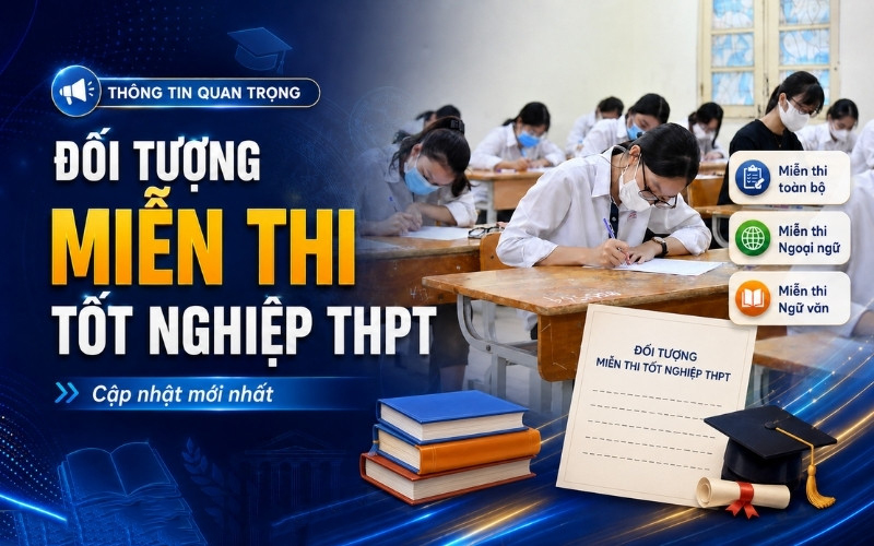 Các đối tượng được miễn thi tốt nghiệp THPT năm 2026