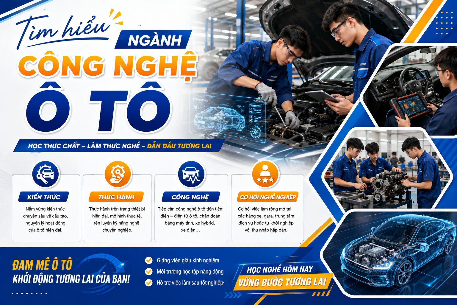 Ngành Công nghệ Ô tô là gì, học gì, học ở đâu, ra trường làm những công việc gì?