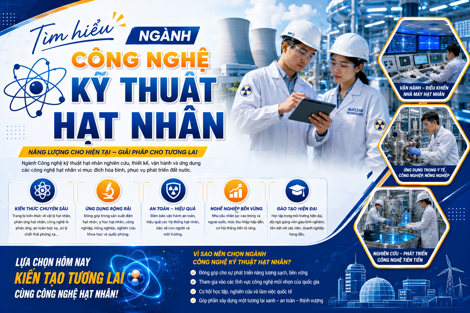 Ngành Công nghệ kỹ thuật hạt nhân học trường nào, ra trường làm công việc gì?