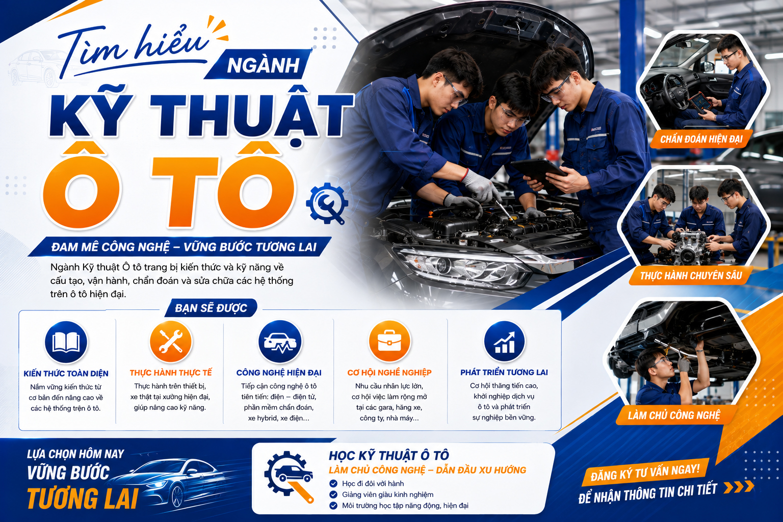 Ngành Kỹ thuật Ô tô học gì, học trường nào, ra trường làm công việc gì?