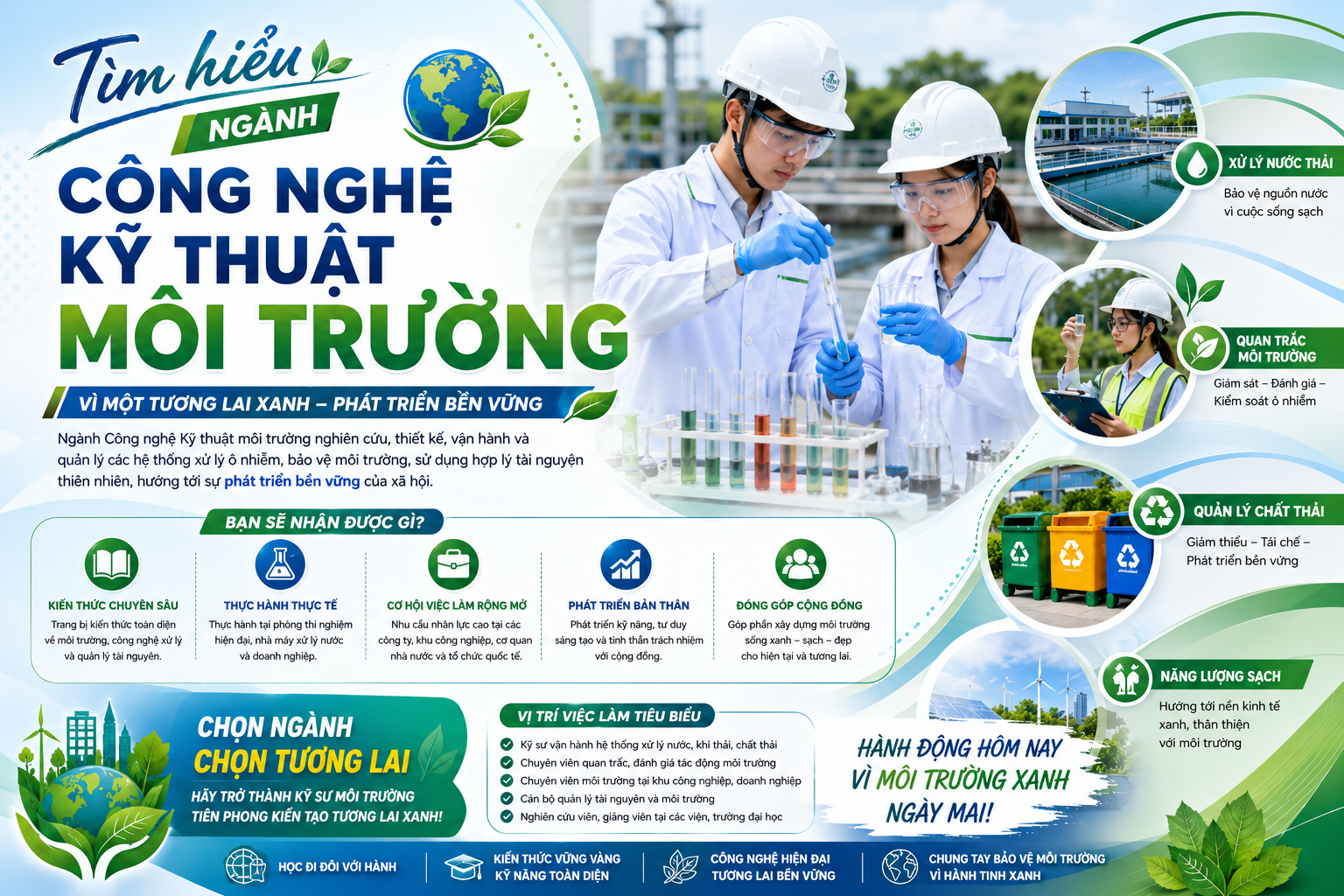 Ngành Công nghệ Kỹ thuật môi trường học gì, học trường nào, ra trường làm công việc gì?