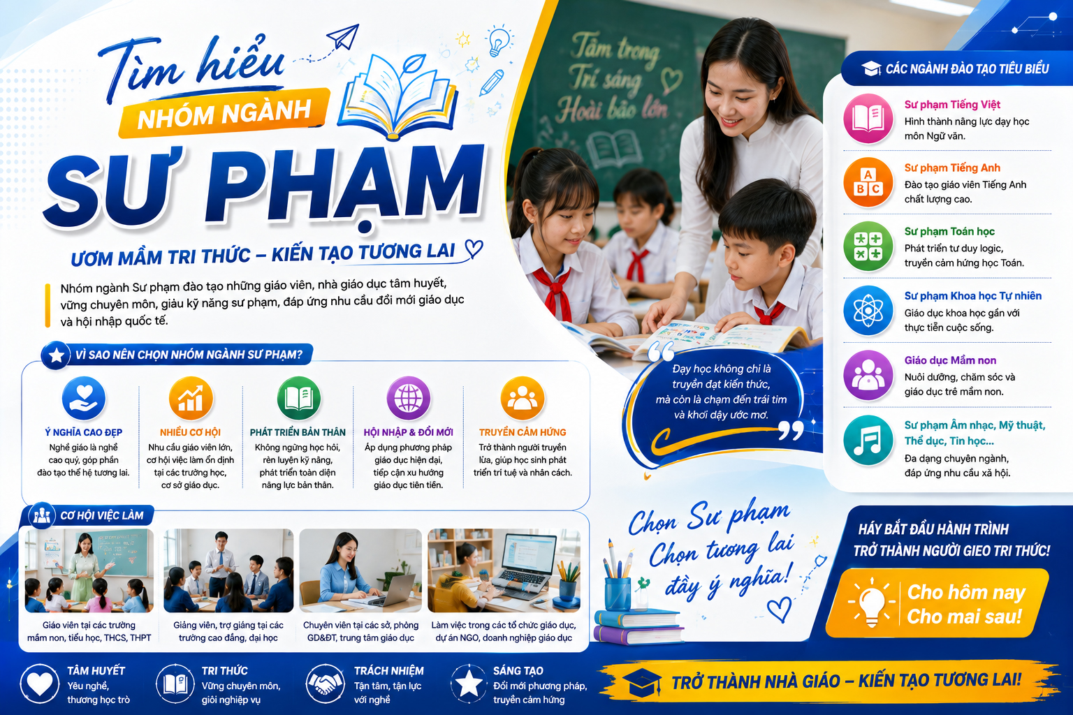 Ngành Sư phạm là gì, học gì, gồm những ngành nào, ra trường làm công việc gì?