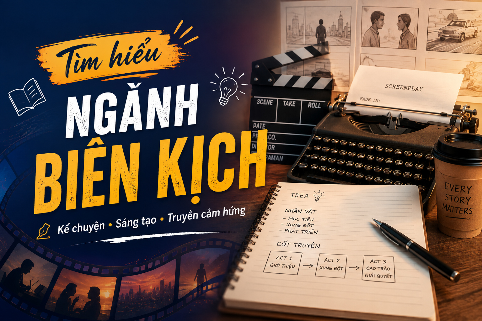 Ngành Biên kịch là gì? Cơ hội và thách thức của ngành