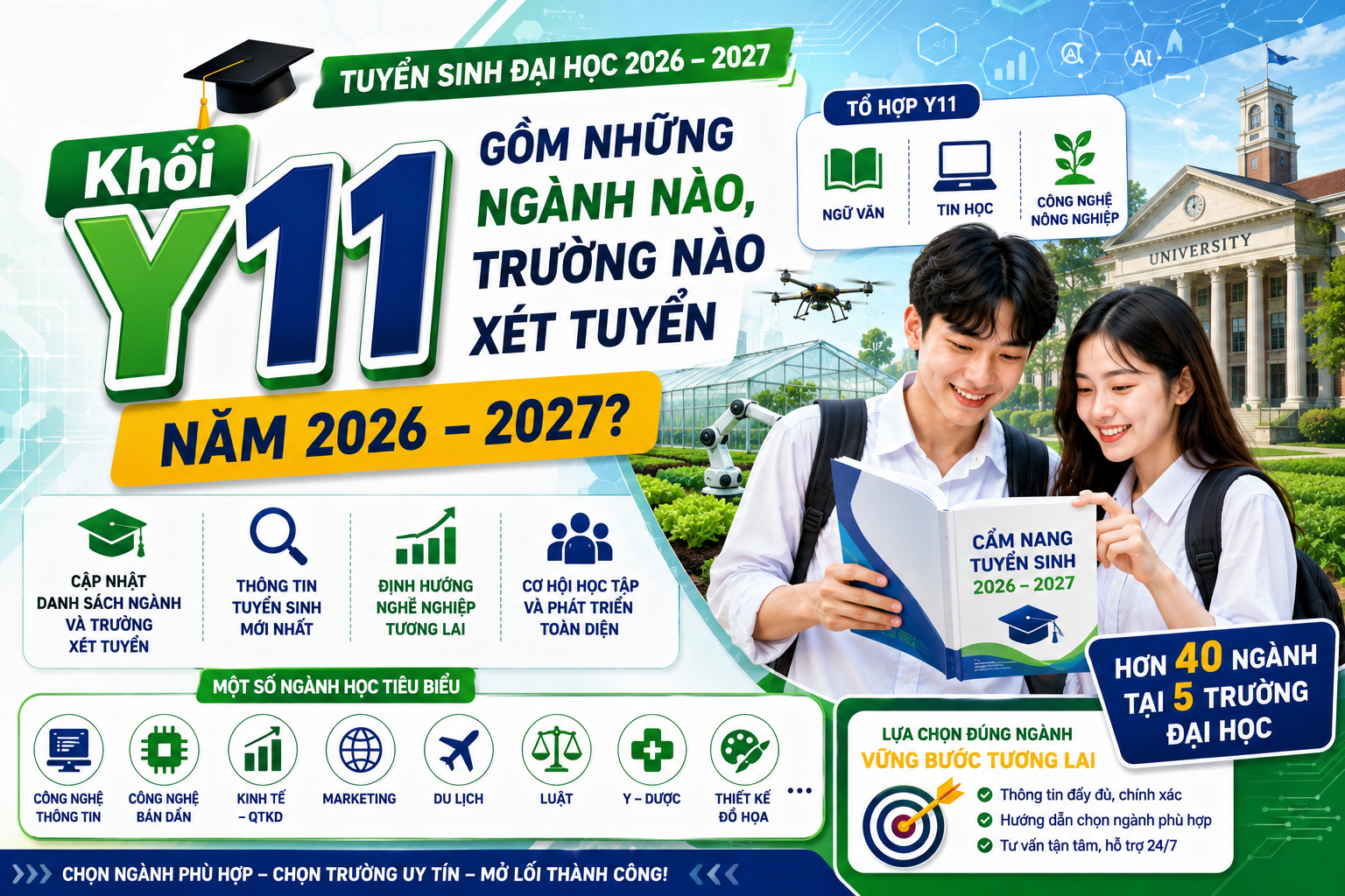 Khối Y11 gồm những ngành nào, trường nào xét tuyển năm 2026 – 2027