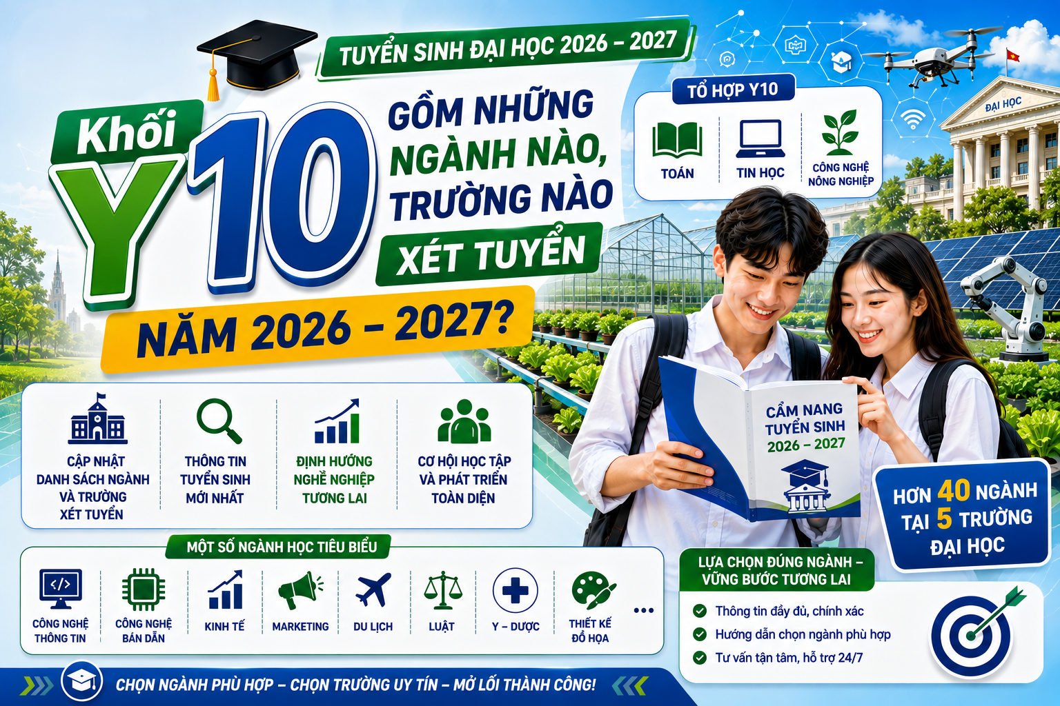 Khối Y10 gồm những ngành nào, trường nào xét tuyển năm 2026 – 2027