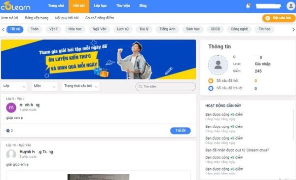 Colearn – Ứng dụng học tập trực tuyến tốt nhất cho học sinh các cấp