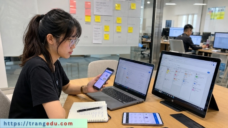 Tester QA Engineer kiểm thử ứng dụng trên nhiều thiết bị di động