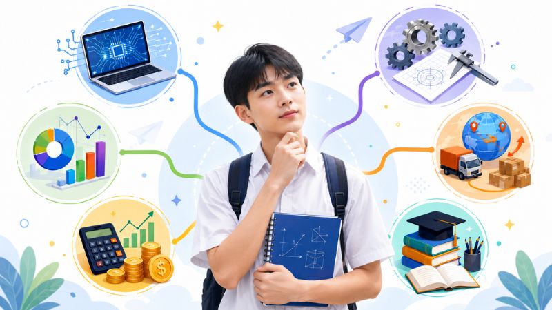 Bản đồ ngành học phù hợp với người giỏi Toán