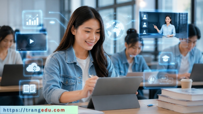 Học sinh sinh viên sử dụng nền tảng học tập số trong bối cảnh chuyển đổi số giáo dục