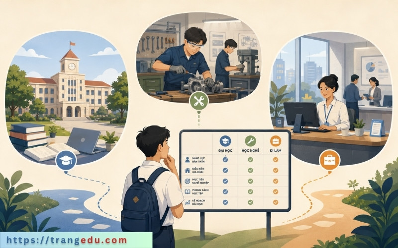 Nên học đại học, học nghề hay đi làm