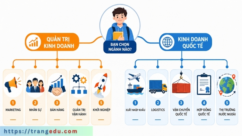 Cơ hội nghề nghiệp Quản trị kinh doanh và Kinh doanh quốc tế