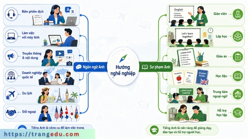 Nghề nghiệp Ngôn ngữ Anh và Sư phạm Anh